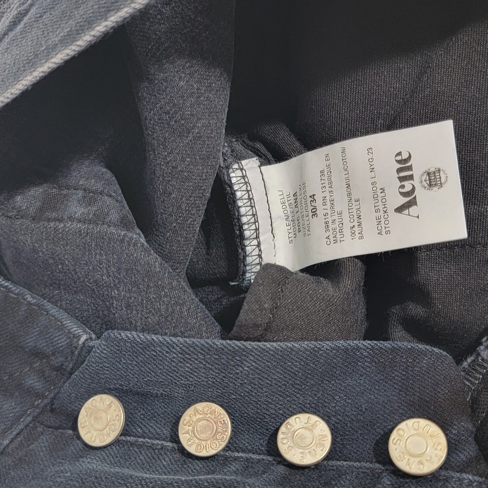 BRAND NEW! Acne Studios Roc Lana Dark Blue Jeans Pants - Picture 9 of 16